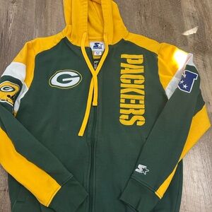STARTER Greenbay Packers Zip-Up Hoodie